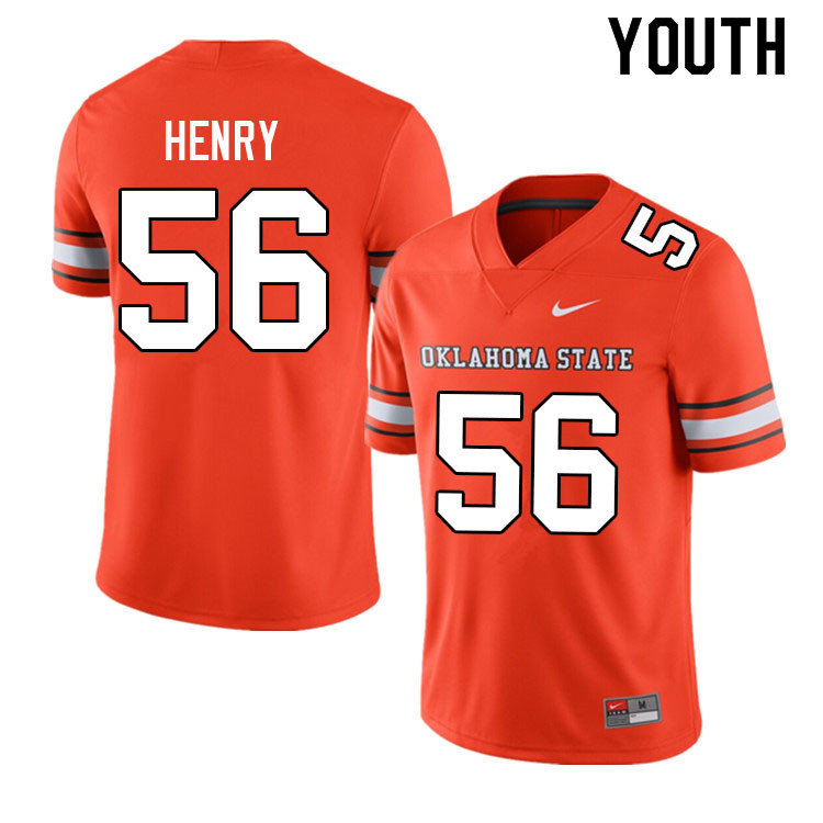 Youth #56 Jake Henry Oklahoma State Cowboys College Football Jerseys Sale-Alternate - Click Image to Close